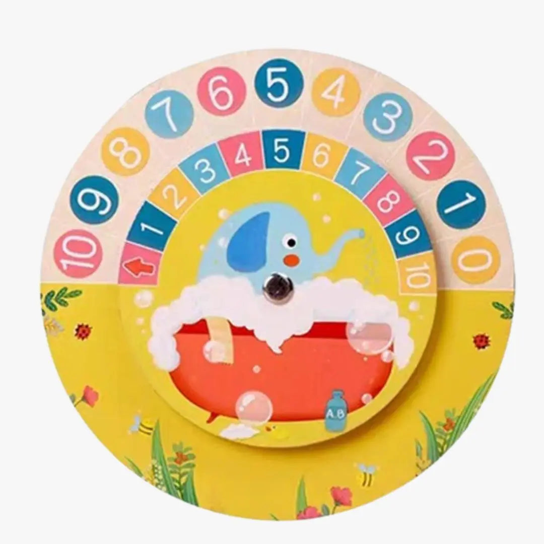 Montessori 12H and 24H Wooden Clock - TimeTeach™