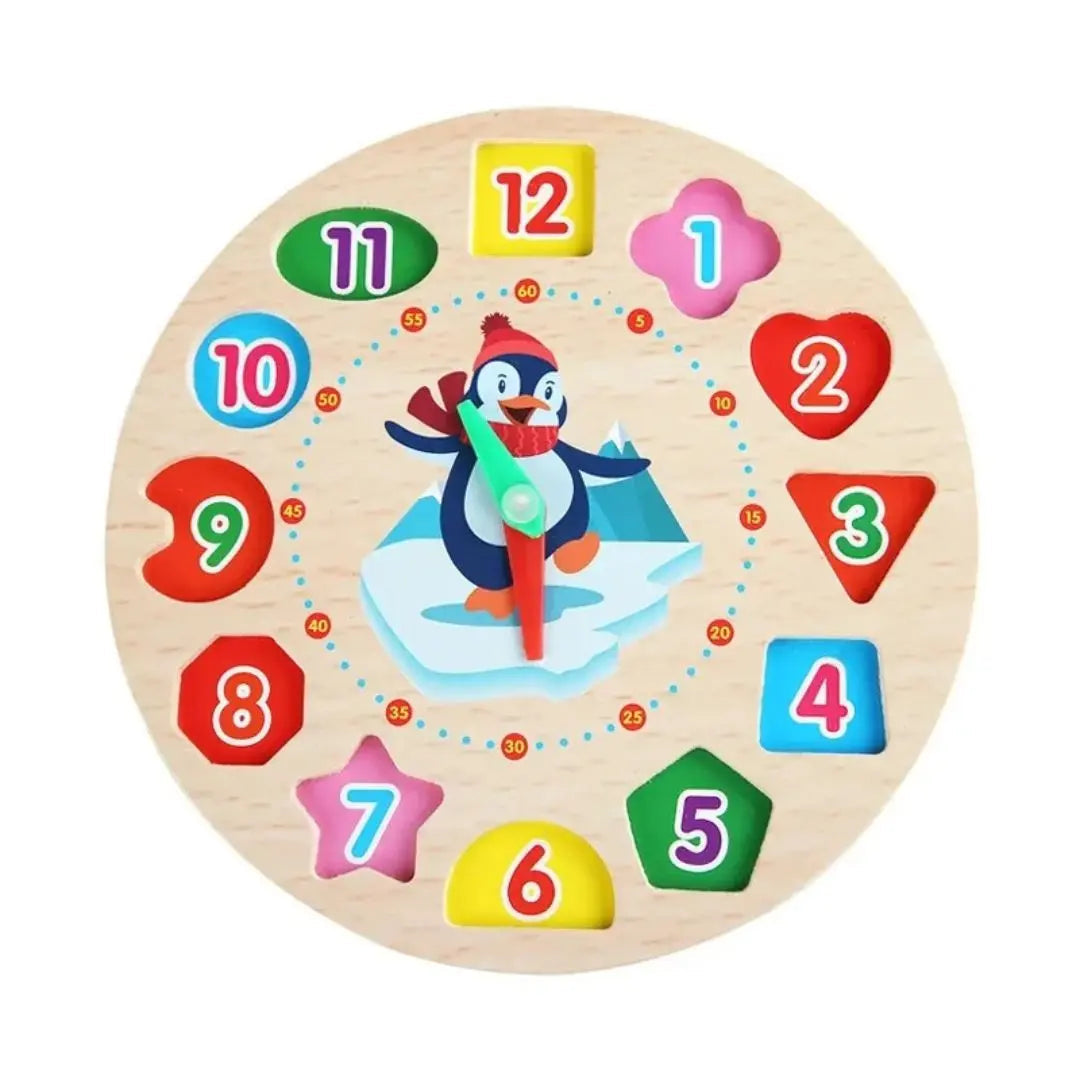 Montessori Wooden Clock - Bébé Pingouin™