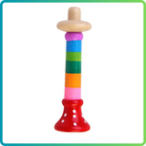 Strumento musicale per bambini - giocattolo in legno colorato - TROMBA
