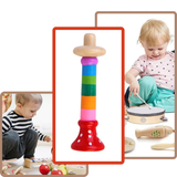 Strumento musicale per bambini - giocattolo in legno colorato - TROMBA