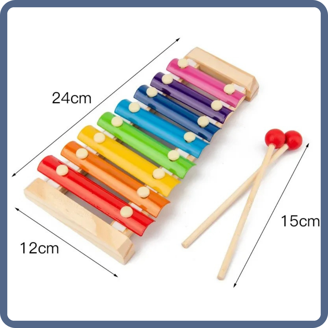Strumento musicale per bambini - giocattolo in legno colorato - XILOFONO