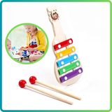 Children's musical instrument - Colorful Wooden toy - GUITAR SHAPED XYLOPHONE