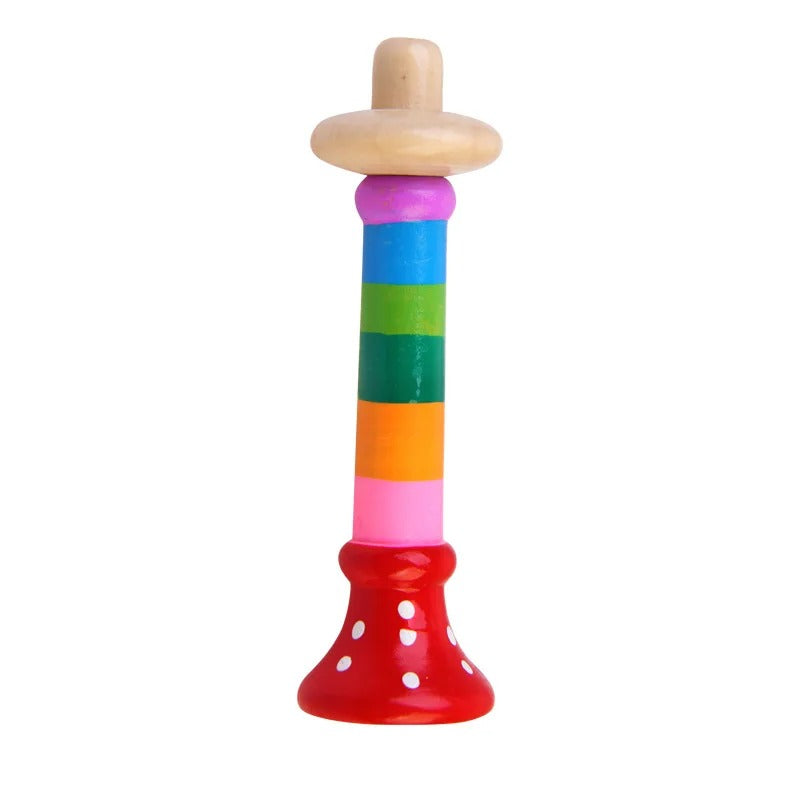 Strumento musicale per bambini - giocattolo in legno colorato - TROMBA