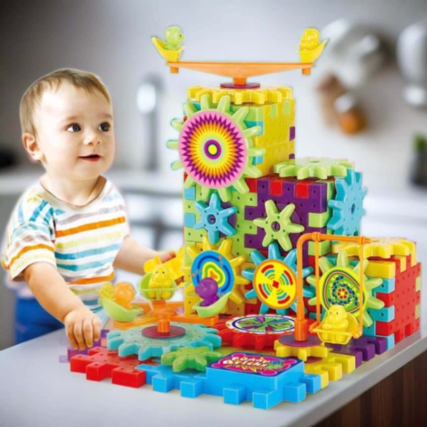 EcoPlay™ Motorized Gear Works Building Set (Kit d'Ingénierie STEM)