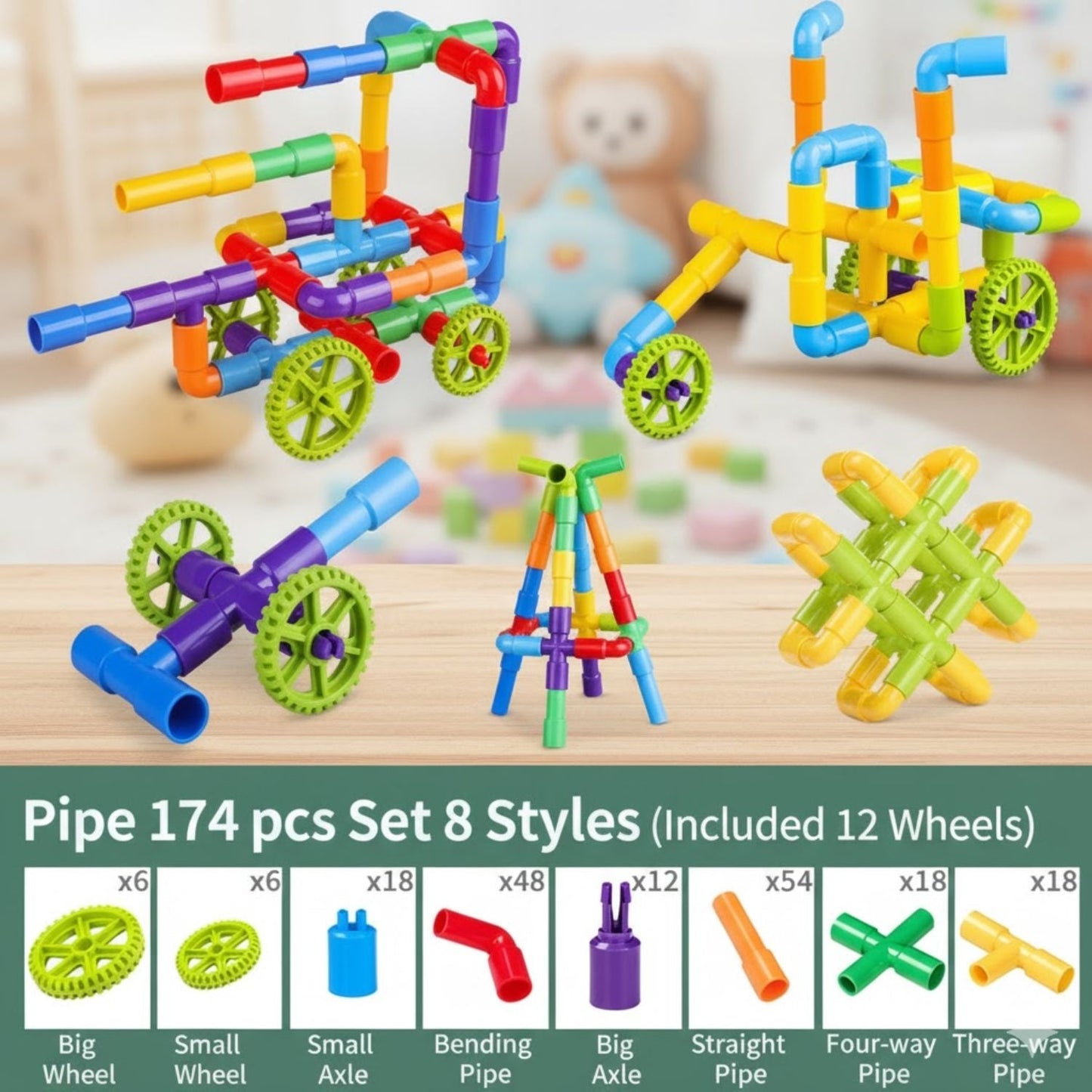 BUILDING TOYS-Tube blocks