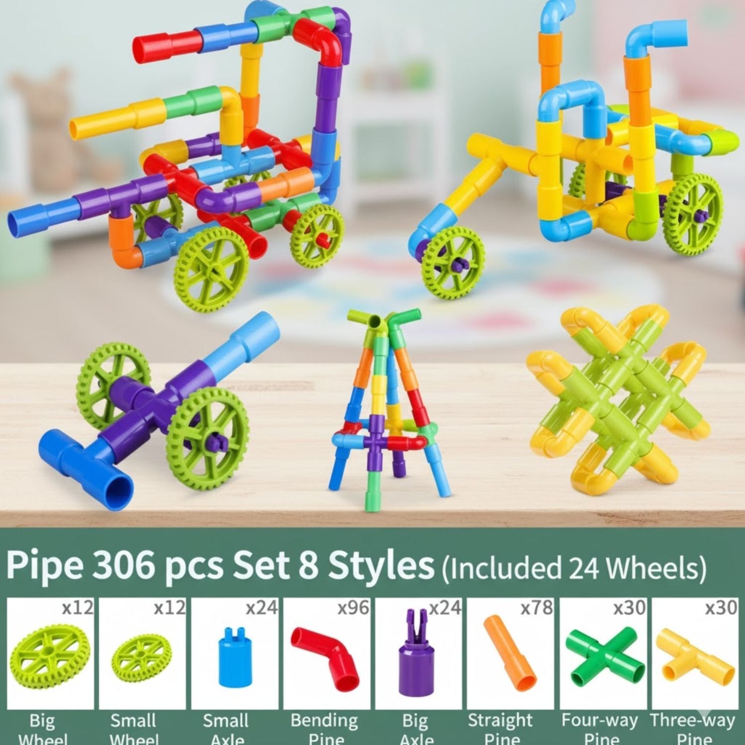 BUILDING TOYS-Tube blocks