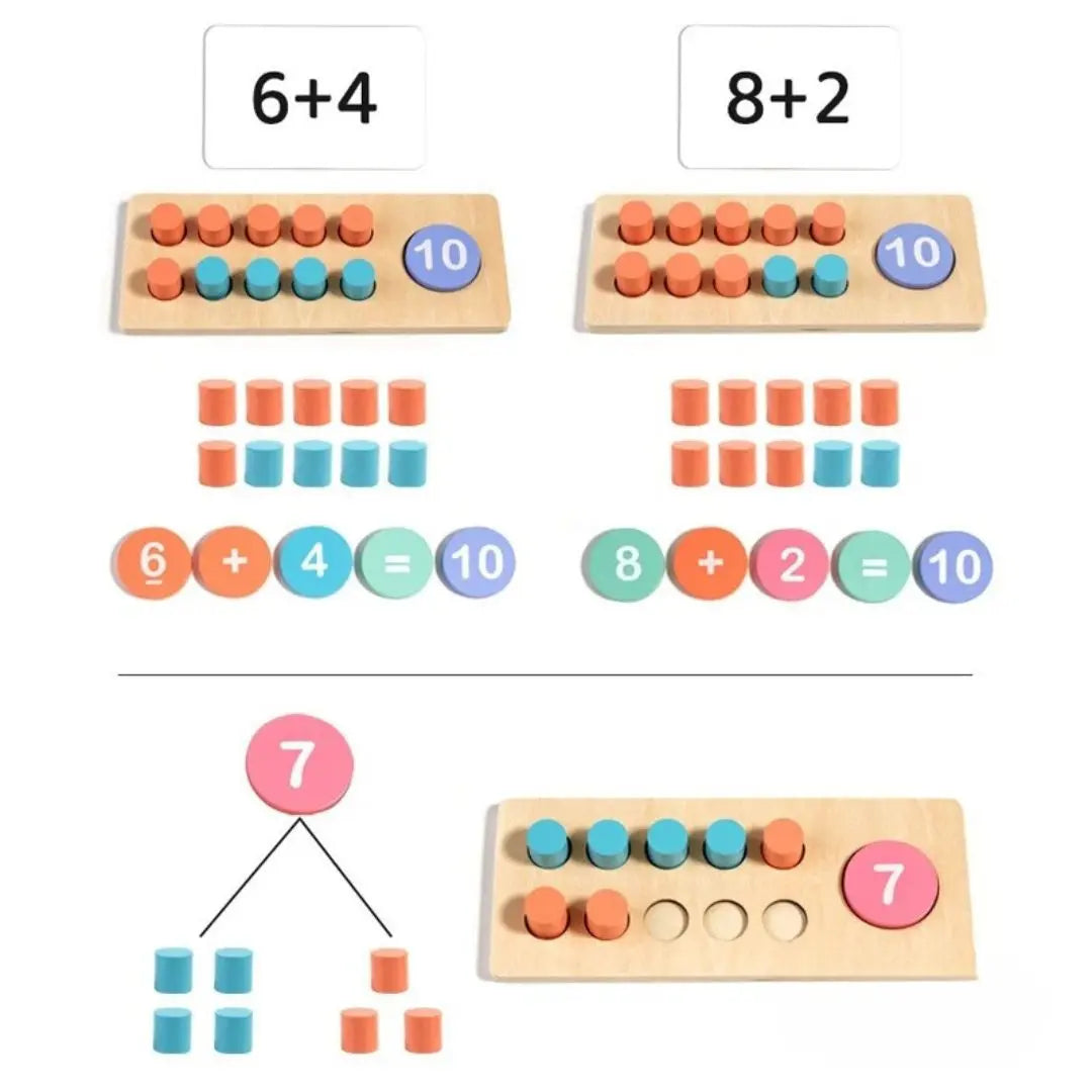 Montessori Wooden Arithmetic Game - Ten Frame Sets™