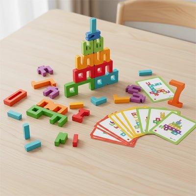 Jeu de construction bois | Montessori 20 blocs écologiques