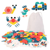 Puzzle Tangram Montessori Enfant en Bois