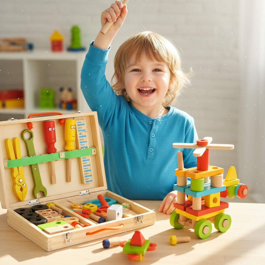 Wooden construction set for children | ToolBox