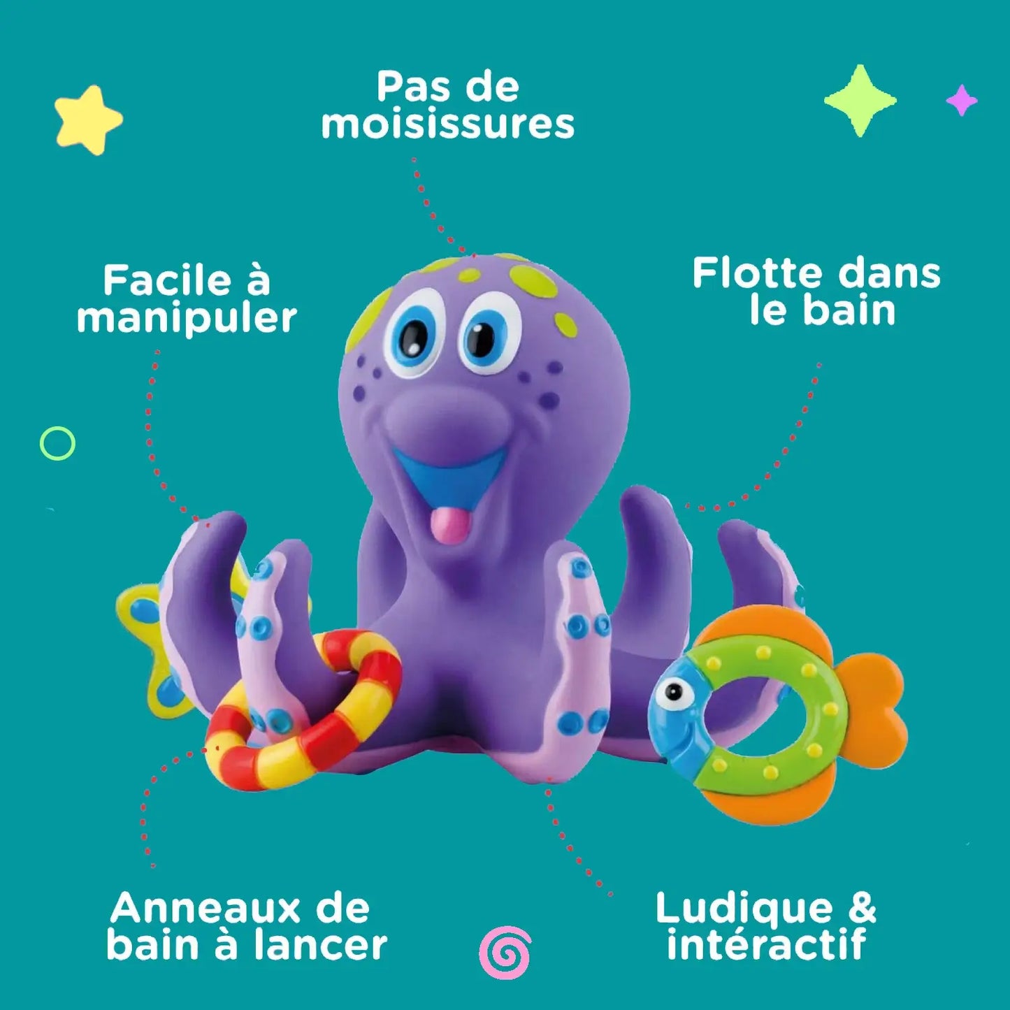 Giocattolo da bagno interattivo a forma di polpo | OctoPlay