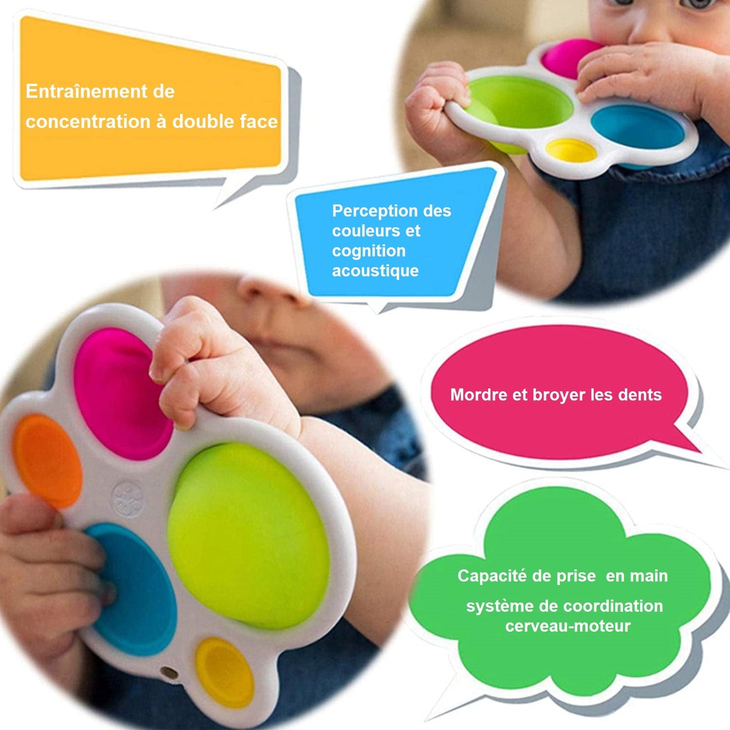 Giocattolo Sensoriale Montessori Push Pop
