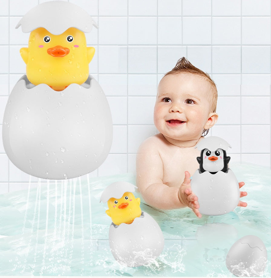 Giocattolo da Bagno a Forma di Uovo per Neonati con Motivi Adorabili