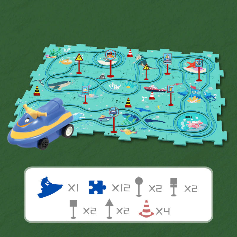 Pista Giocattolo a Puzzle per Bambini - FunPath