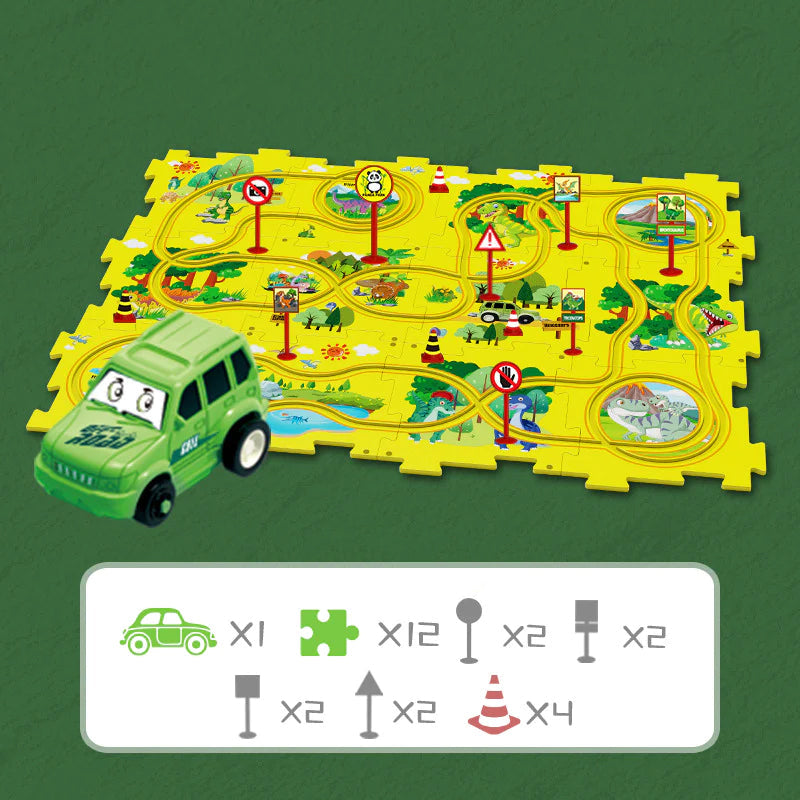 Pista Giocattolo a Puzzle per Bambini - FunPath