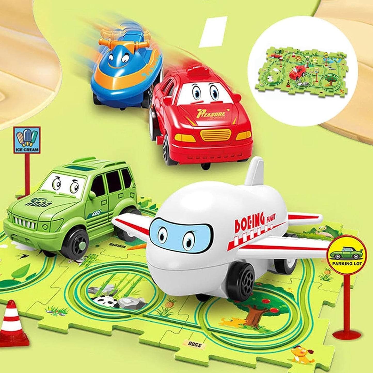 Pista Giocattolo a Puzzle per Bambini - FunPath