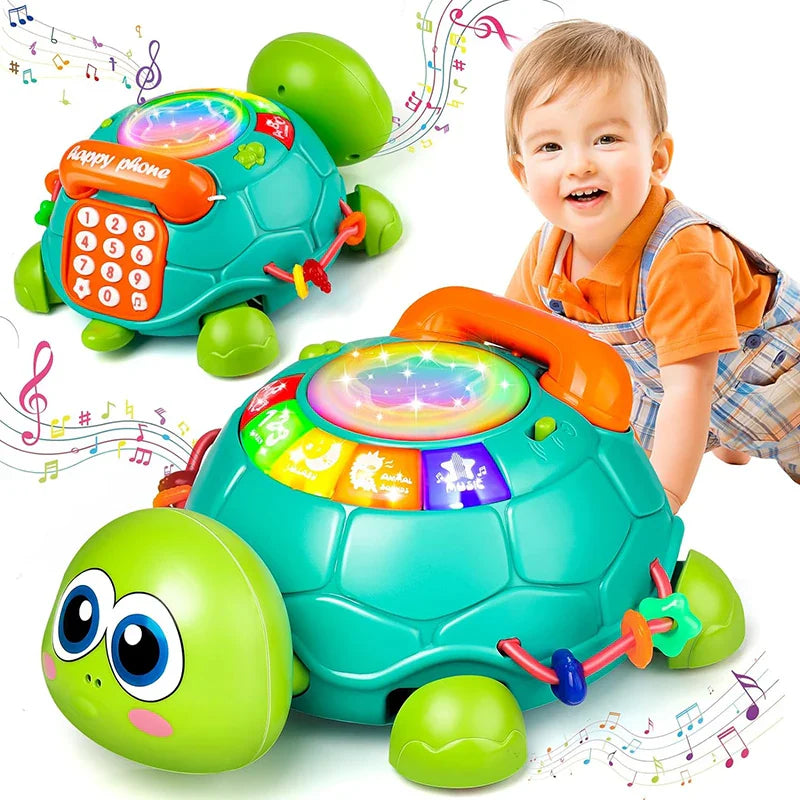 Giocattolo Tartaruga Musicale per Neonati con Telefono