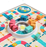 Jeu d'Échecs Volant et de Circulation 2-en-1 en Bois (Jeu de Société Familial)