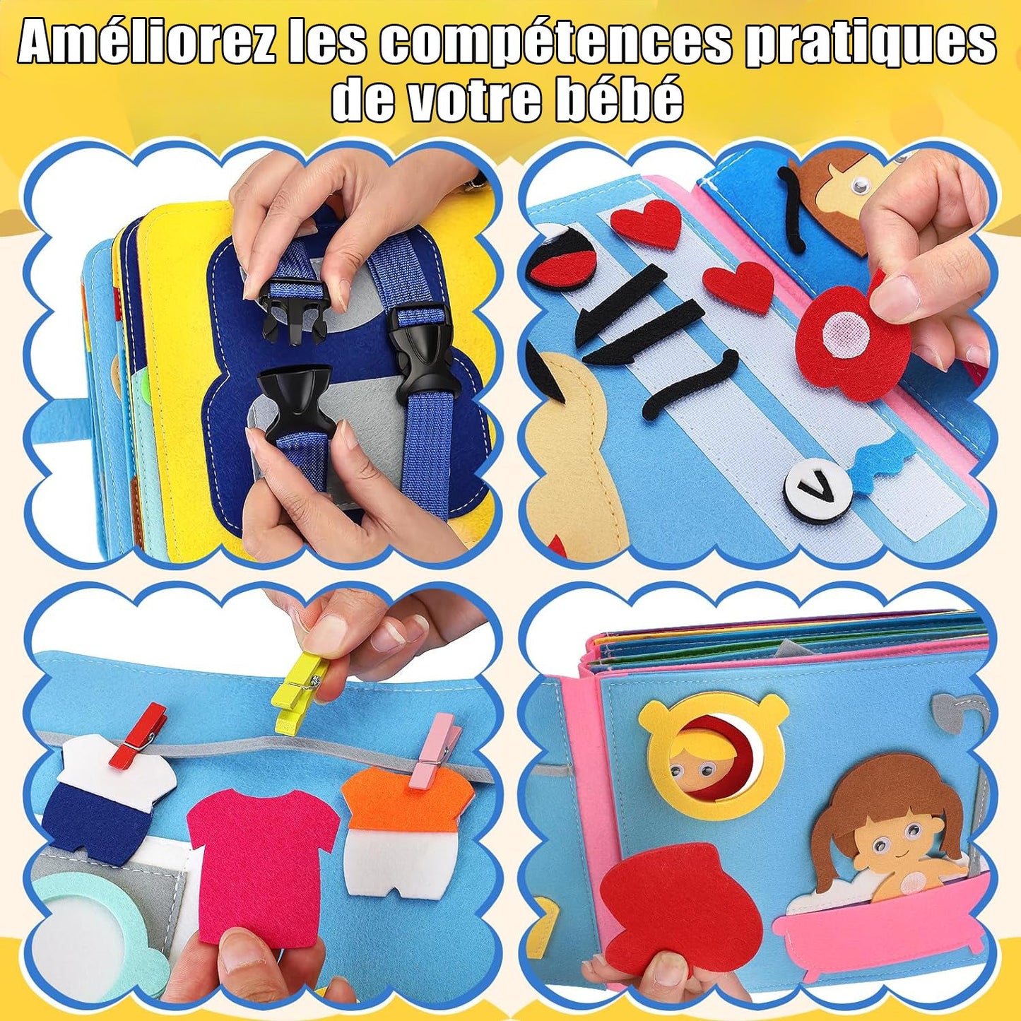 Libro in Tessuto 3D Montessori