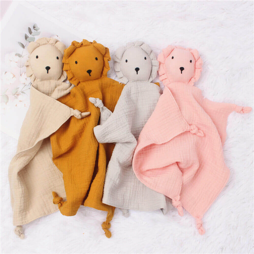 Lullaby Lion™ Coperta di sicurezza in mussola (Doudou in cotone biologico)