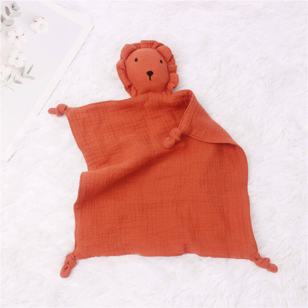 Lullaby Lion™ Coperta di sicurezza in mussola (Doudou in cotone biologico)