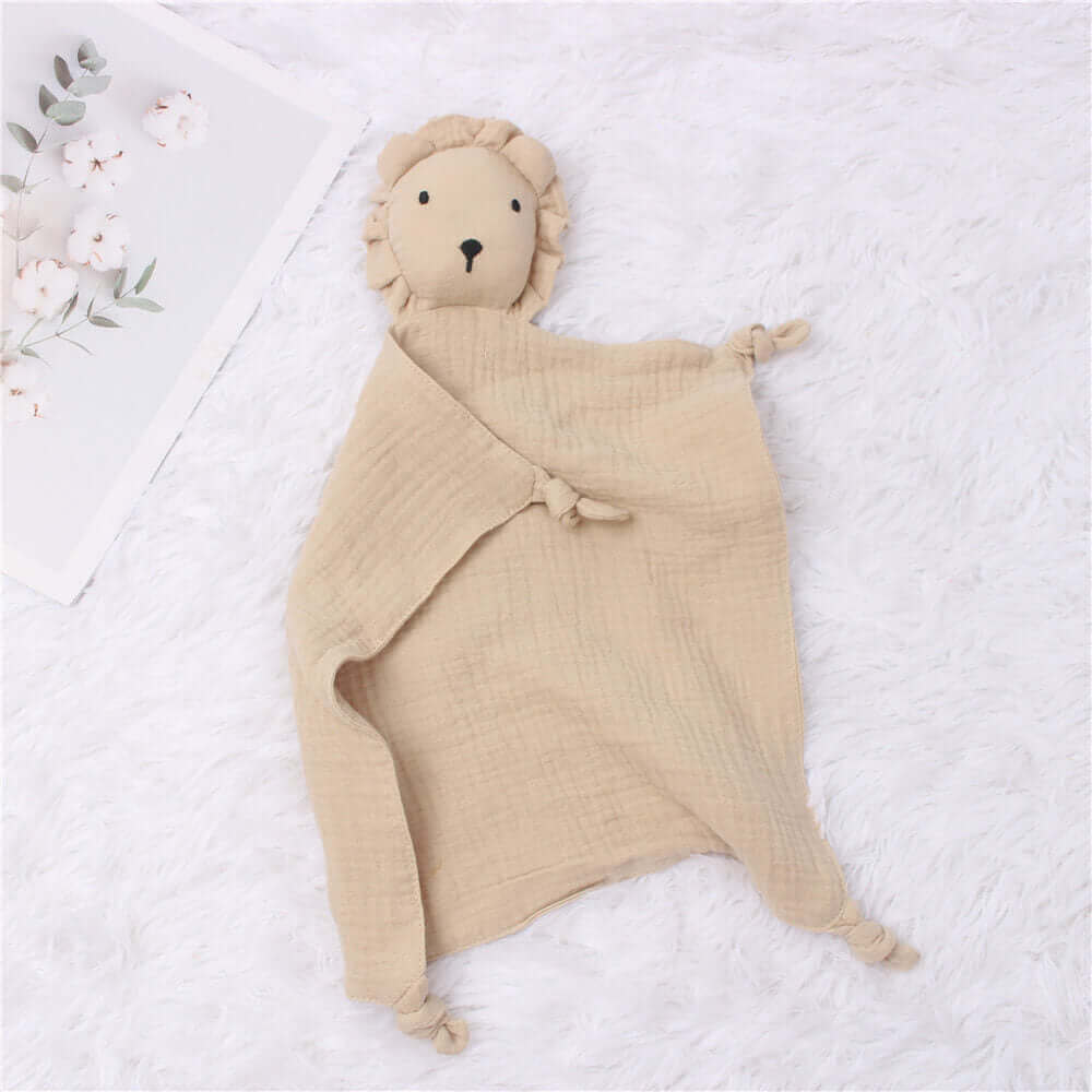 Lullaby Lion™ Coperta di sicurezza in mussola (Doudou in cotone biologico)