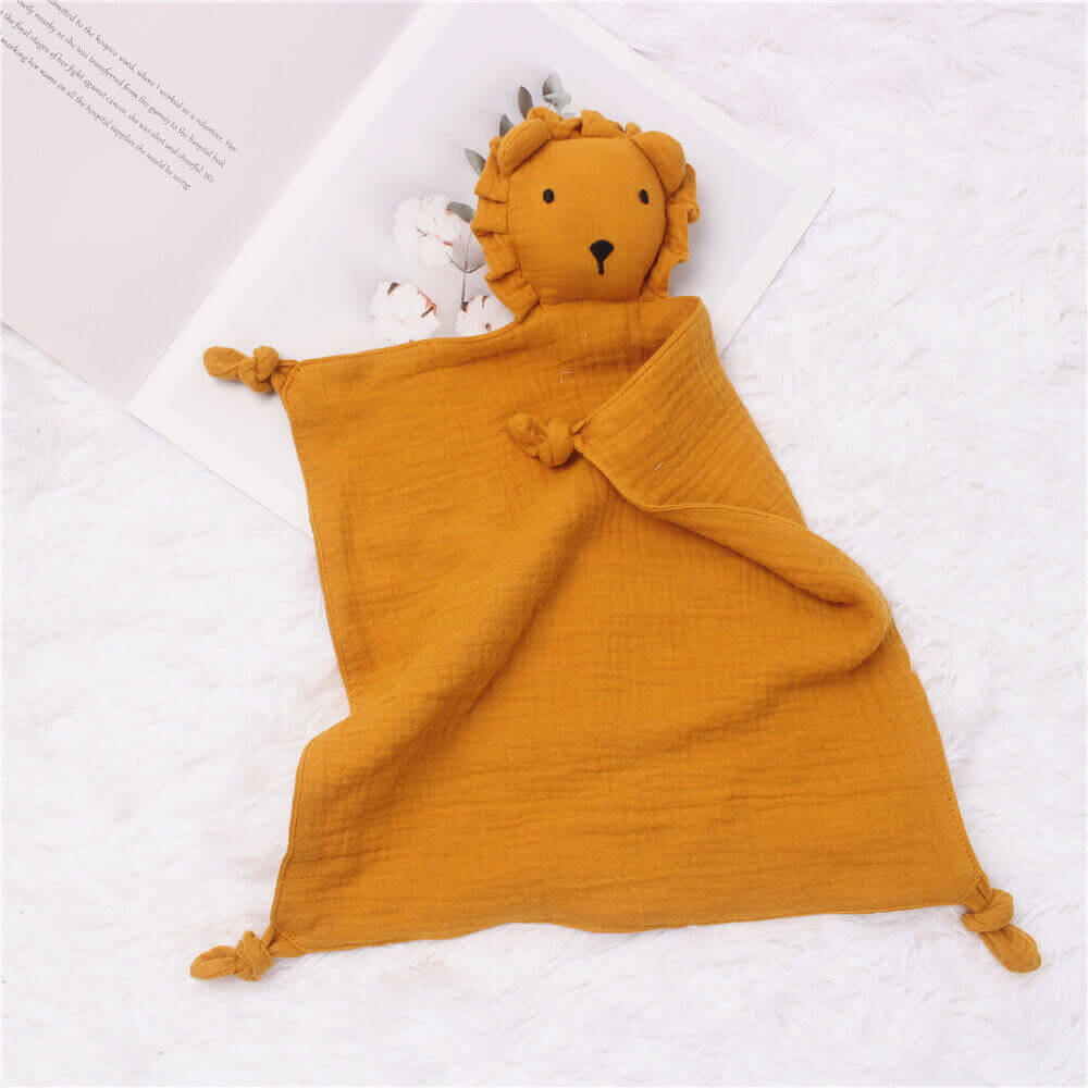 Lullaby Lion™ Coperta di sicurezza in mussola (Doudou in cotone biologico)