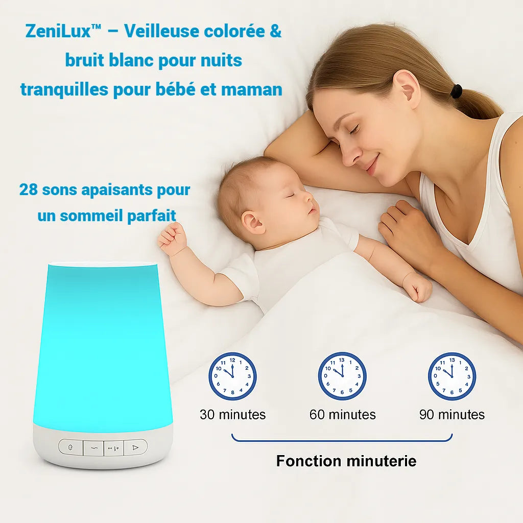 ZeniLux™ White Noise Machine & Night Light