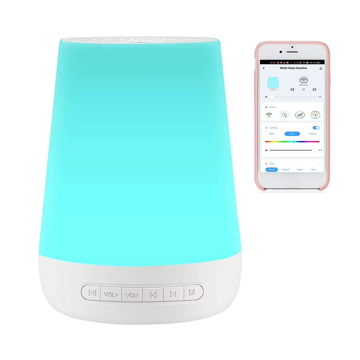 ZeniLux™ White Noise Machine & Night Light