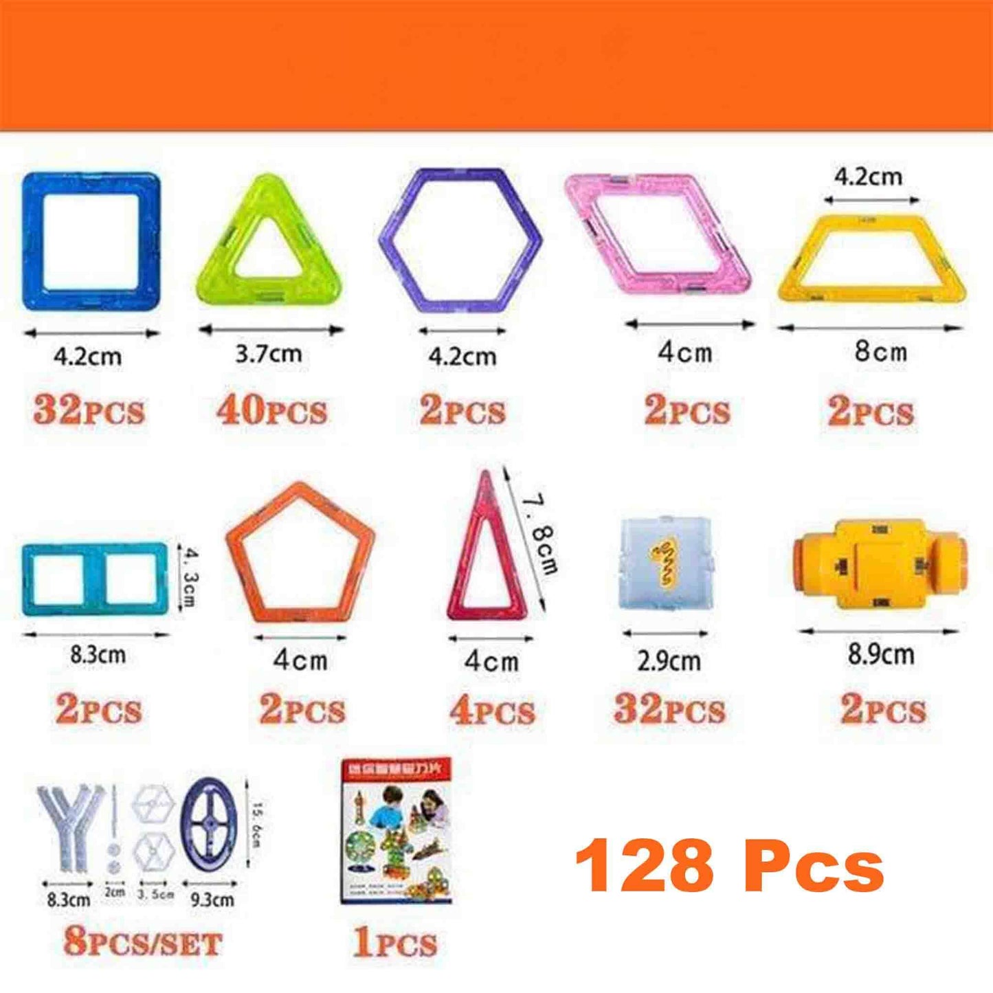 Carreaux de Construction Magnétiques 3D MagnetMarvel™ (Ensemble de Construction STEM)