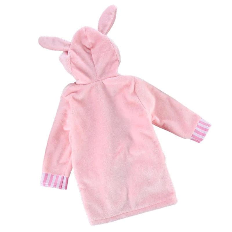 Peignoir de bain lapin rose