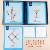MindfulMatch™ Montessori Puzzle en Bois de Motifs et Logique (Jeu de Bâtonnets Créatifs)