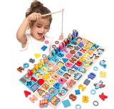 Puzzle Alfabeto, Numeri e Forme in Legno