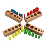 Blocs à Emboîtement de Cylindres Montessori (Ensemble de Discrimination Visuelle)