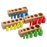 Blocs à Emboîtement de Cylindres Montessori (Ensemble de Discrimination Visuelle)