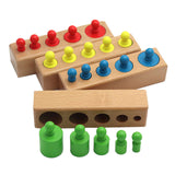 Blocs à Emboîtement de Cylindres Montessori (Ensemble de Discrimination Visuelle)