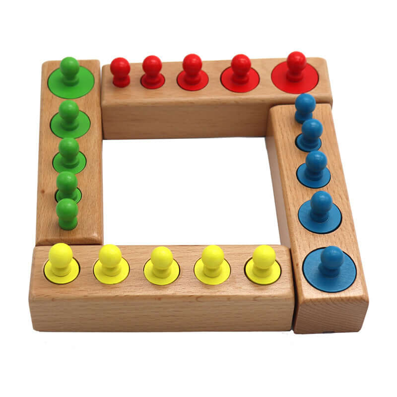 Blocs à Emboîtement de Cylindres Montessori (Ensemble de Discrimination Visuelle)
