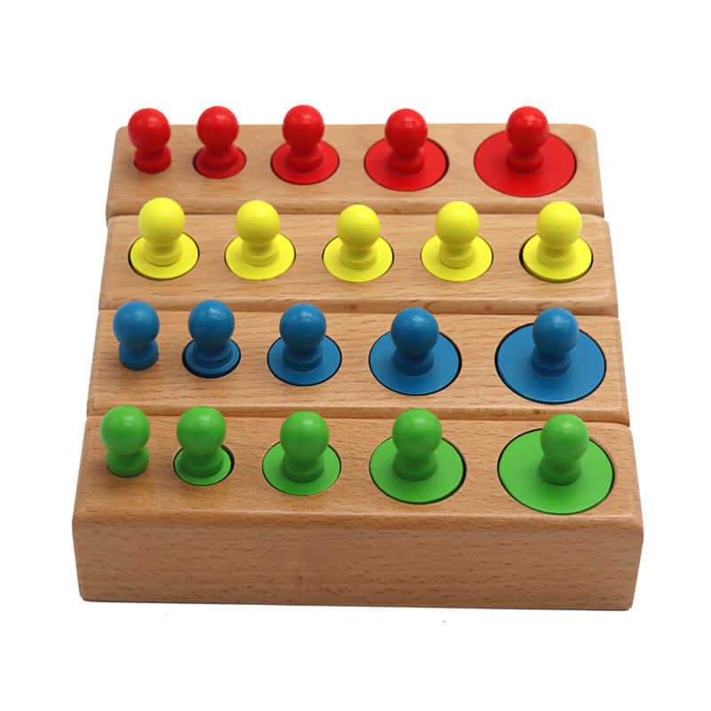 Blocs à Emboîtement de Cylindres Montessori (Ensemble de Discrimination Visuelle)