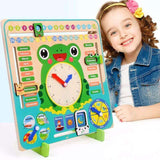 Calendario e Orologio in Legno Montessori | Imparare l'Ora, le Stagioni e il Meteo