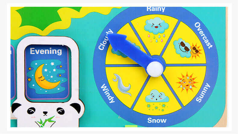 Calendario e Orologio in Legno Montessori | Imparare l'Ora, le Stagioni e il Meteo