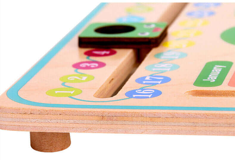 Calendario e Orologio in Legno Montessori | Imparare l'Ora, le Stagioni e il Meteo