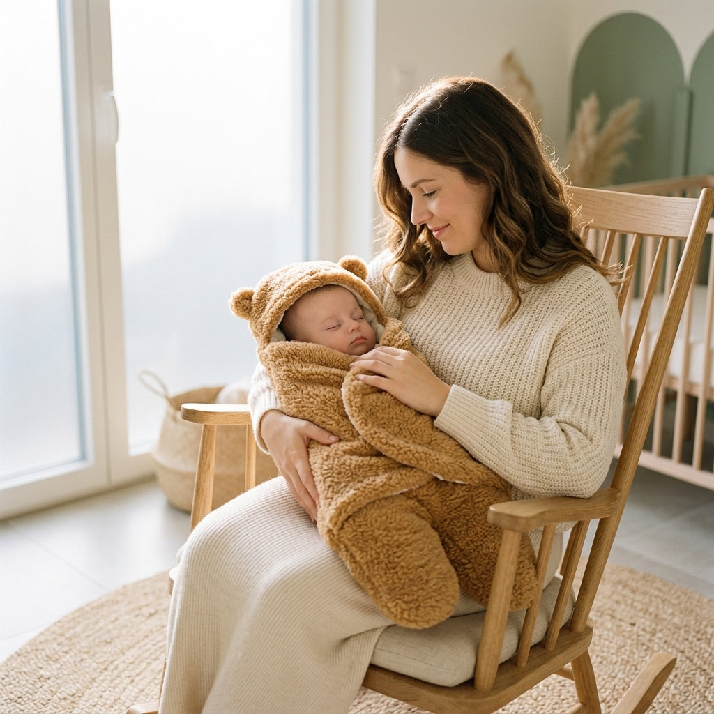 Nid d'ange Bébé - Couverture Polaire Ourson Hiver