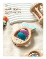 NaturePlay™ Set of 5 Organic Beechwood Rattles (Montessori)
