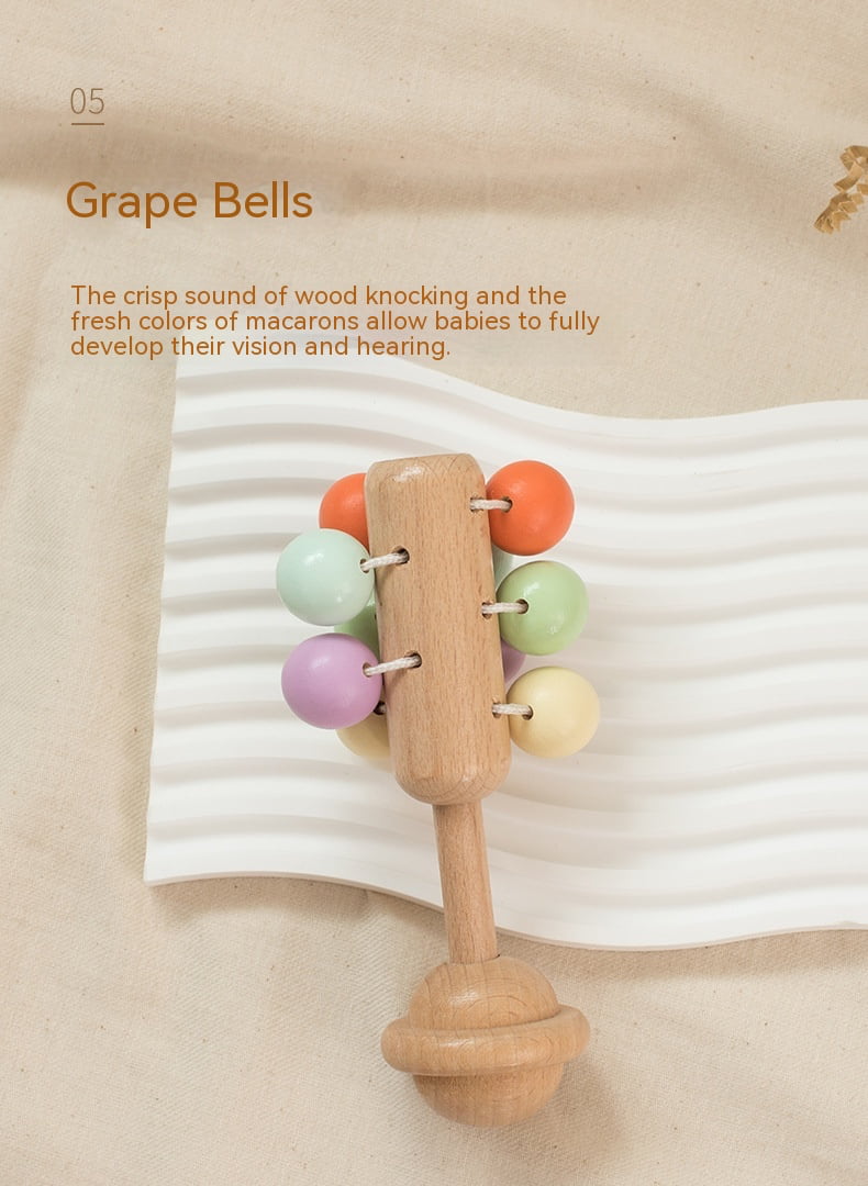 NaturePlay™ Set of 5 Organic Beechwood Rattles (Montessori)