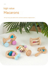 NaturePlay™ Set of 5 Organic Beechwood Rattles (Montessori)