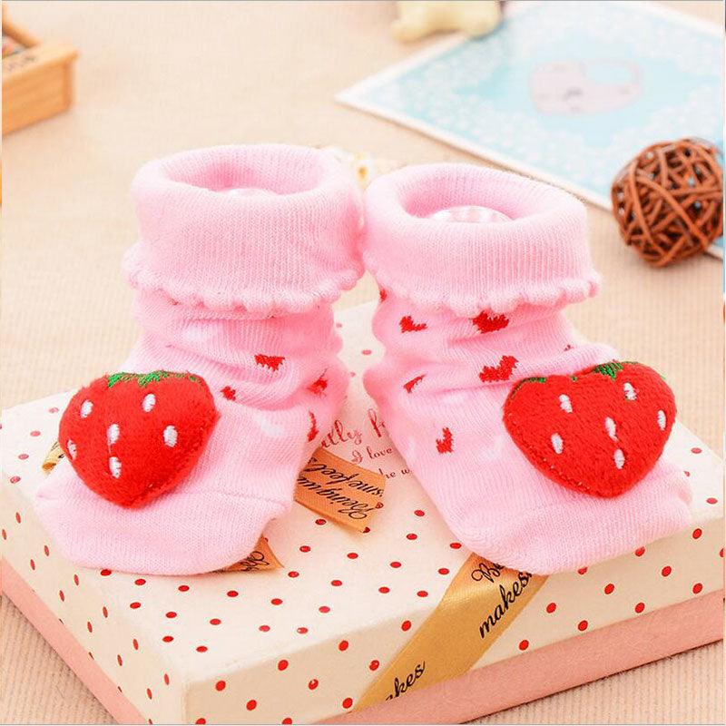 Paire di calzini a fragola per neonati