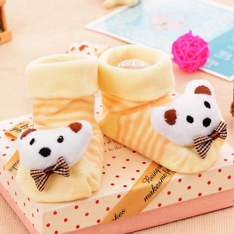 White bear baby socks