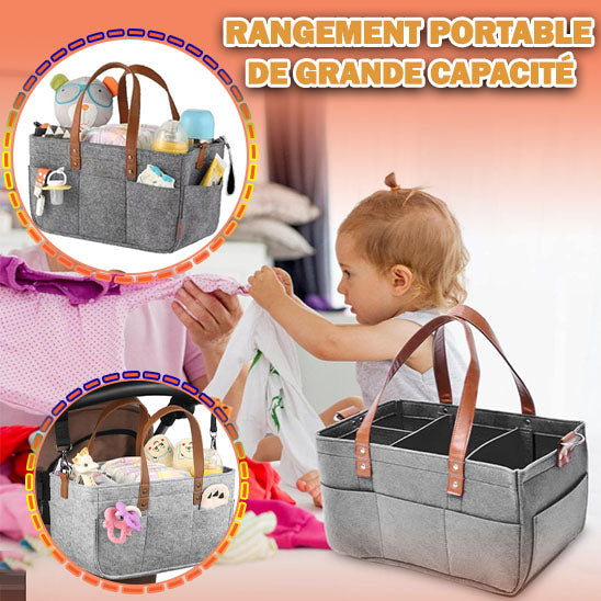 Organizzatore 5 in 1 - Borsa per pannolini - Contenitore per giocattoli - Borsa da viaggio - Borsa della spesa, Cesto da picnic