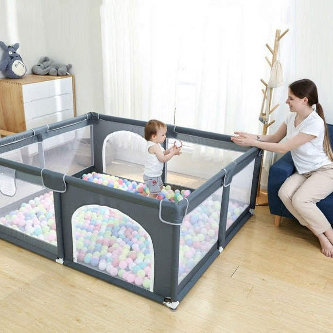 Box Pieghevole per Neonati con Tappeto Rimovibile