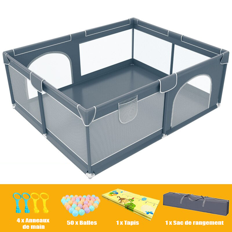 Box Pieghevole per Neonati con Tappeto Rimovibile